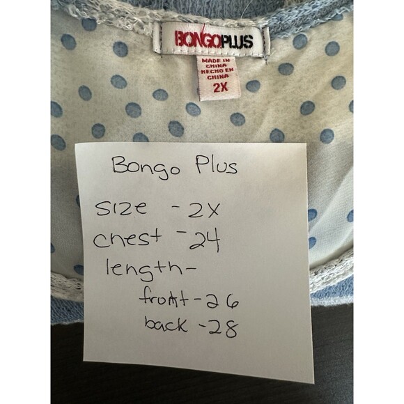 Bongo Sweater‎ Womens Plus 2X Blue Flowy Knit Soft Comfy Everyday Norm Retro Y2K - Picture 5 of 5